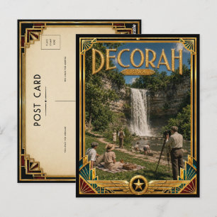 Cartão Postal Decorah Iowa Arte Deco Vintage Idade Dourada