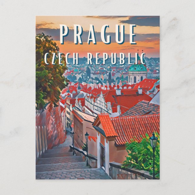 Cartão Postal Découvrez la Beauté de Prague (Frente)