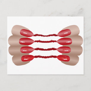 Cartão Postal Dedo da mão de vampiro V.2