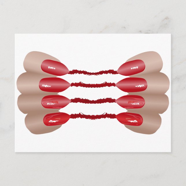 Cartão Postal Dedo da mão de vampiro V.2 (Frente)