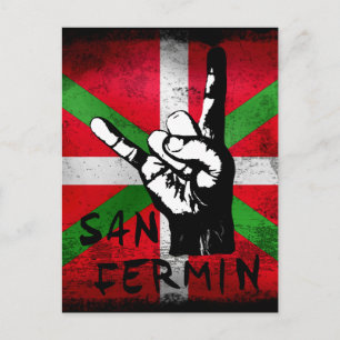 Cartão Postal Dedos das pedras de San Fermin cabeça de touros e