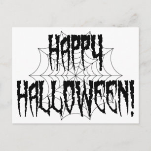 Cartão Postal Dedos e Teia de Aranha de Halloween