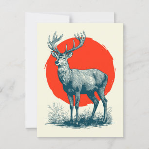 Cartão Postal Deer