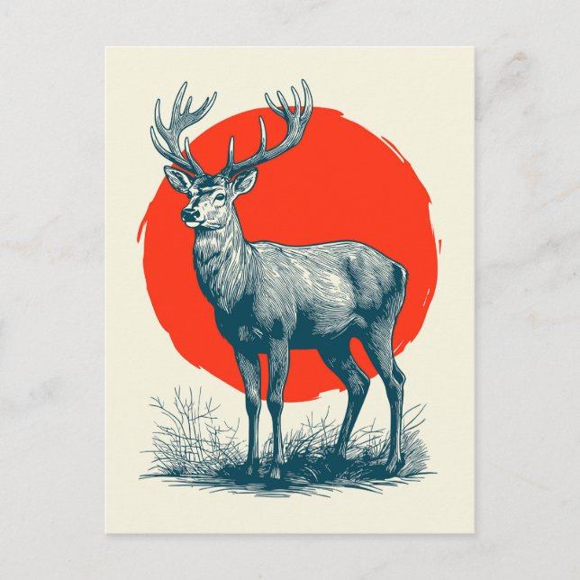 Cartão Postal Deer (Frente)