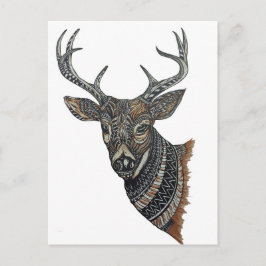 Cartão Postal Deer Buck com Design de Intrato