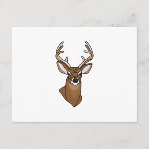 Cartão Postal Deer Head
