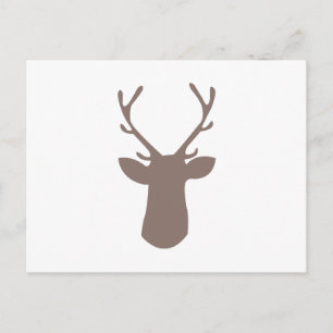 Cartão Postal Deer Head
