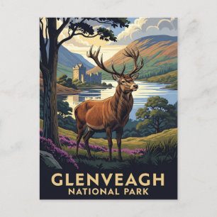 Cartão Postal Deer in Glenveagh National Park Ireland Viagem