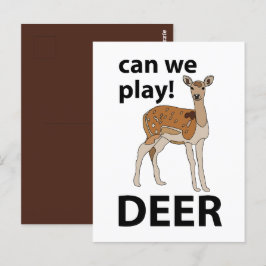 Cartão Postal Deer Podemos Jogar Cerveja