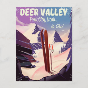 Cartão Postal Deer Valley, Park City, Utah, poster de viagens de