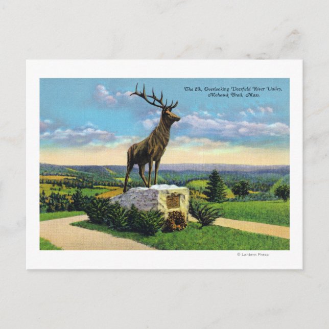 Cartão Postal Deerfield River Valley na Trilha Mohawk (Frente)