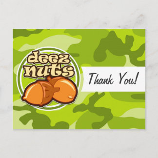 Cartão Postal Deez Loucos; camo verde brilhante, camuflagem