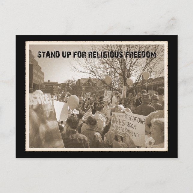 Cartão Postal Defenda A Liberdade Religiosa (Frente)
