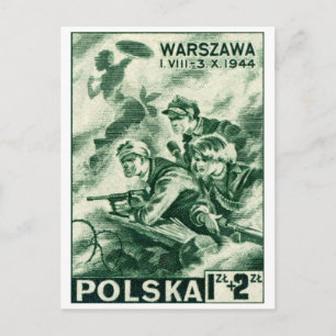 Cartão Postal Defensores da WWII de Varsóvia