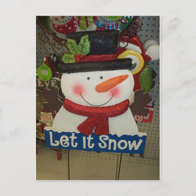 Cartão Postal Defiant Snowman (Frente)