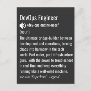 Cartão Postal Definição de engenheiro DevOps