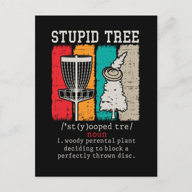 Cartão Postal Definição de Golfe de Disco de Disco Frisbee (Frente)