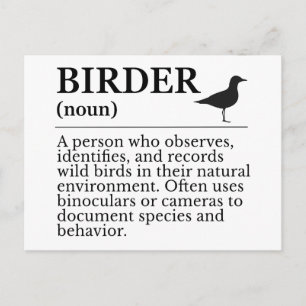Cartão Postal Definição de observador de aves - observador de av