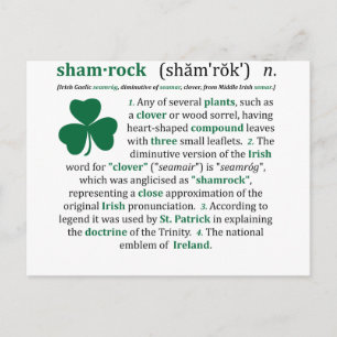 Cartão Postal Definição de Shamrock