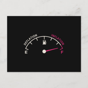 Cartão Postal Deflação da Inflação Gabarito de combustível