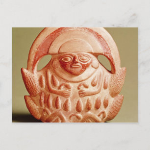 Cartão Postal Deidade agrícola inca vestindo morada de lua
