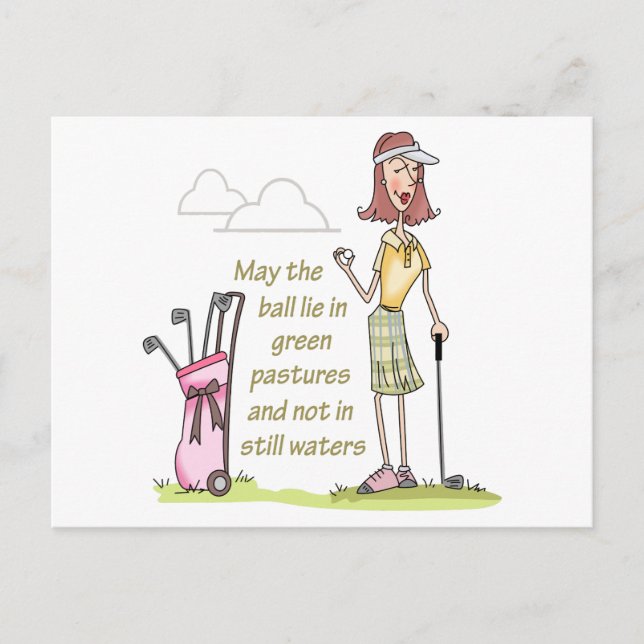 Cartão Postal Deitado em Pastagens Verdes (Frente)