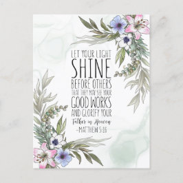 Cartão Postal Deixai que a vossa luz brilhe diante dos outros, M