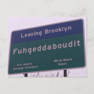 Cartão Postal Deixando Brooklyn New York Fuhgeddaboudit
