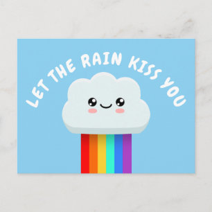 Cartão Postal Deixe a chuva beijar você