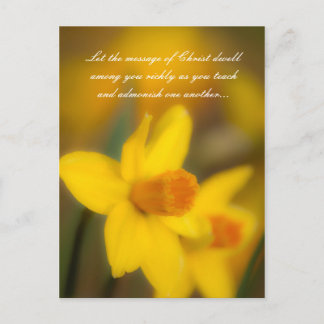 Cartão Postal Deixe a mensagem do Cristo se acalmar entre vocês