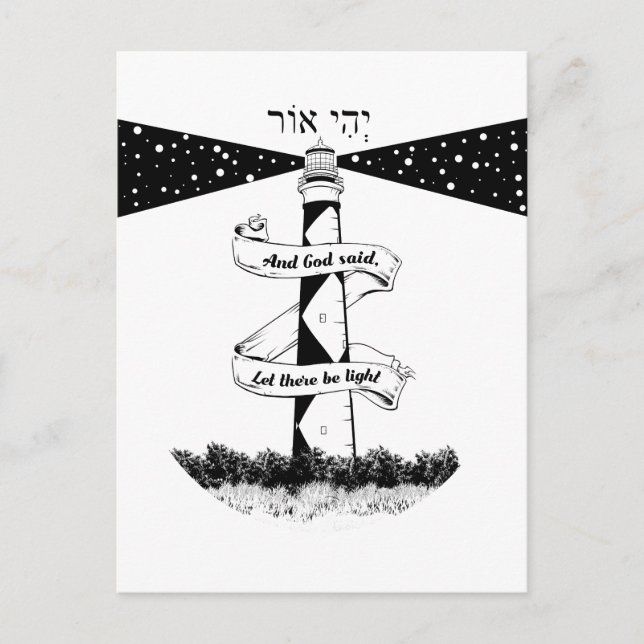 Cartão Postal DEIXE HAVER farol LUMINOSO (Frente)