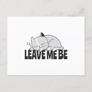 Cartão Postal Deixe-me ser um gato preguiçoso