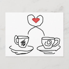 Cartão Postal Deixe-nos ter um copo de.