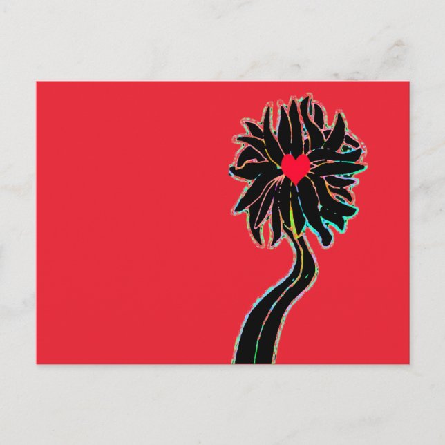 Cartão Postal 'Deixe-o crescer' Flor (Frente)