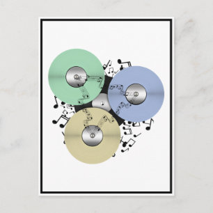 Cartão Postal Deixe o fluxo de música (Reel to Reel & Vinyl Reco