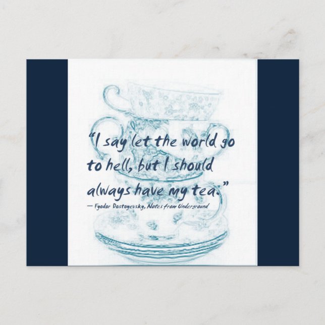 Cartão Postal Deixe o mundo ir para o inferno... (Frente)