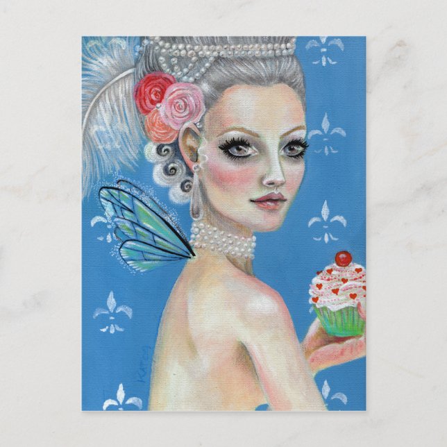 Cartão Postal Deixe-os comer bolo (Frente)