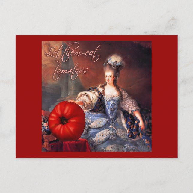 Cartão Postal Deixe-Os Comer Tomates (Frente)