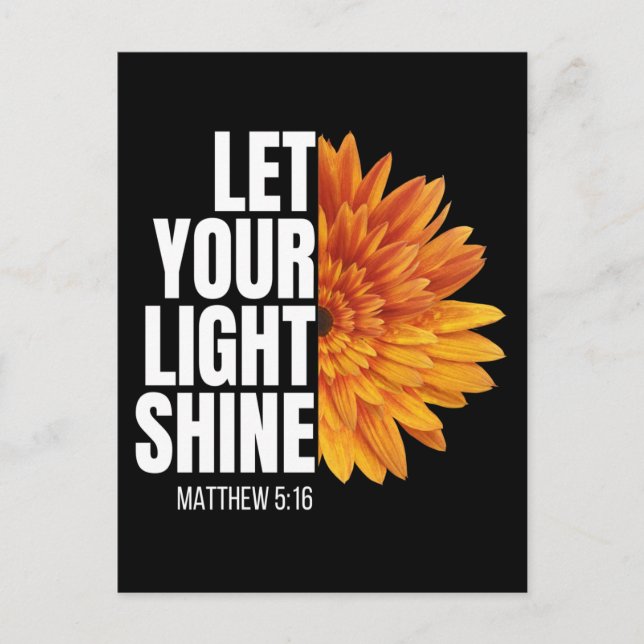 Cartão Postal DEIXE SEU LUZ brilhar (Frente)