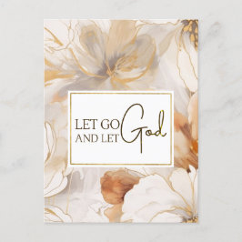 Cartão Postal Deixem Deus uma citação inspiradora cristã
