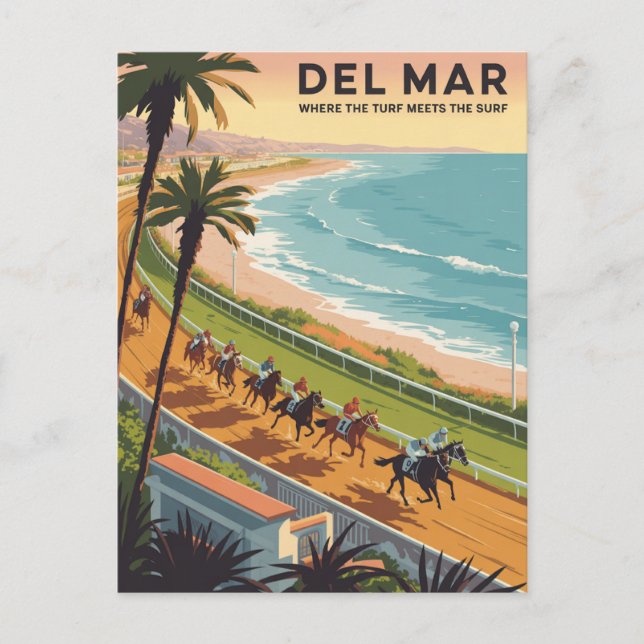 Cartão Postal Del Mar California (Frente)