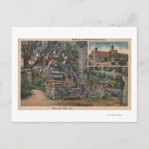 Cartão Postal Deland, FL - Ruínas da antiga Usina de Açúcar Espa