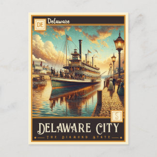 Cartão Postal Delaware City, Delaware | Vintage