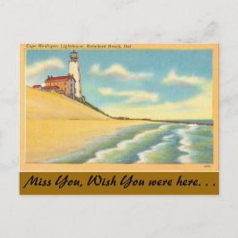 Cartão Postal Delaware, Farol, Praia Rehoboth