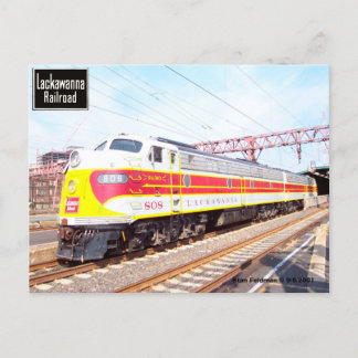 Cartão Postal Delaware Lackawanna e locomotiva ocidental 808