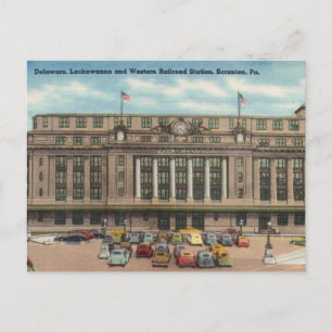 Cartão Postal Delaware Railroad Station, Scranton Pensilvânia