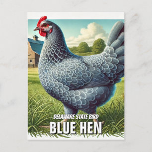 Cartão Postal Delaware State Bird Blue Hen