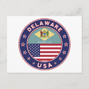 Cartão Postal Delaware, t-shirt Delaware, adesivo Delaware