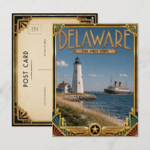 Delaware Vintage Art Deco Idade Dourada