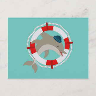 Cartão Postal Delfin Delphin Dolphin